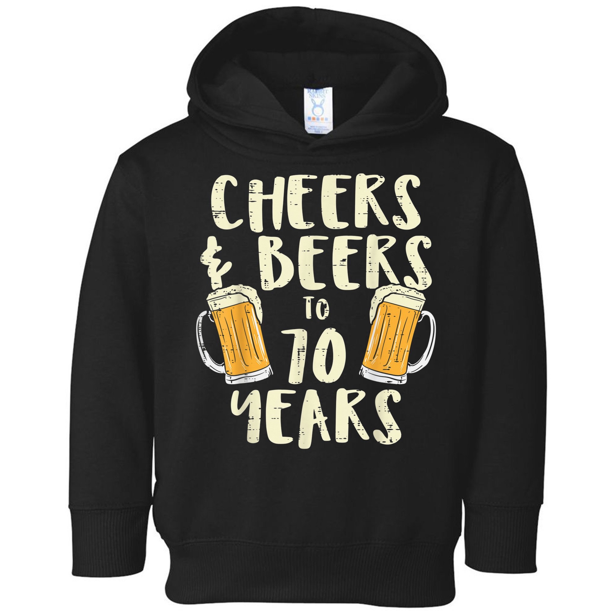  Cheers Beers 70 Years Old 70th Birthday Drinking Gift  Toddler Hoodie
