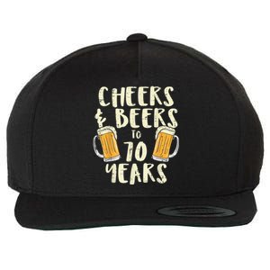  Cheers Beers 70 Years Old 70th Birthday Drinking Gift  Wool Snapback Cap