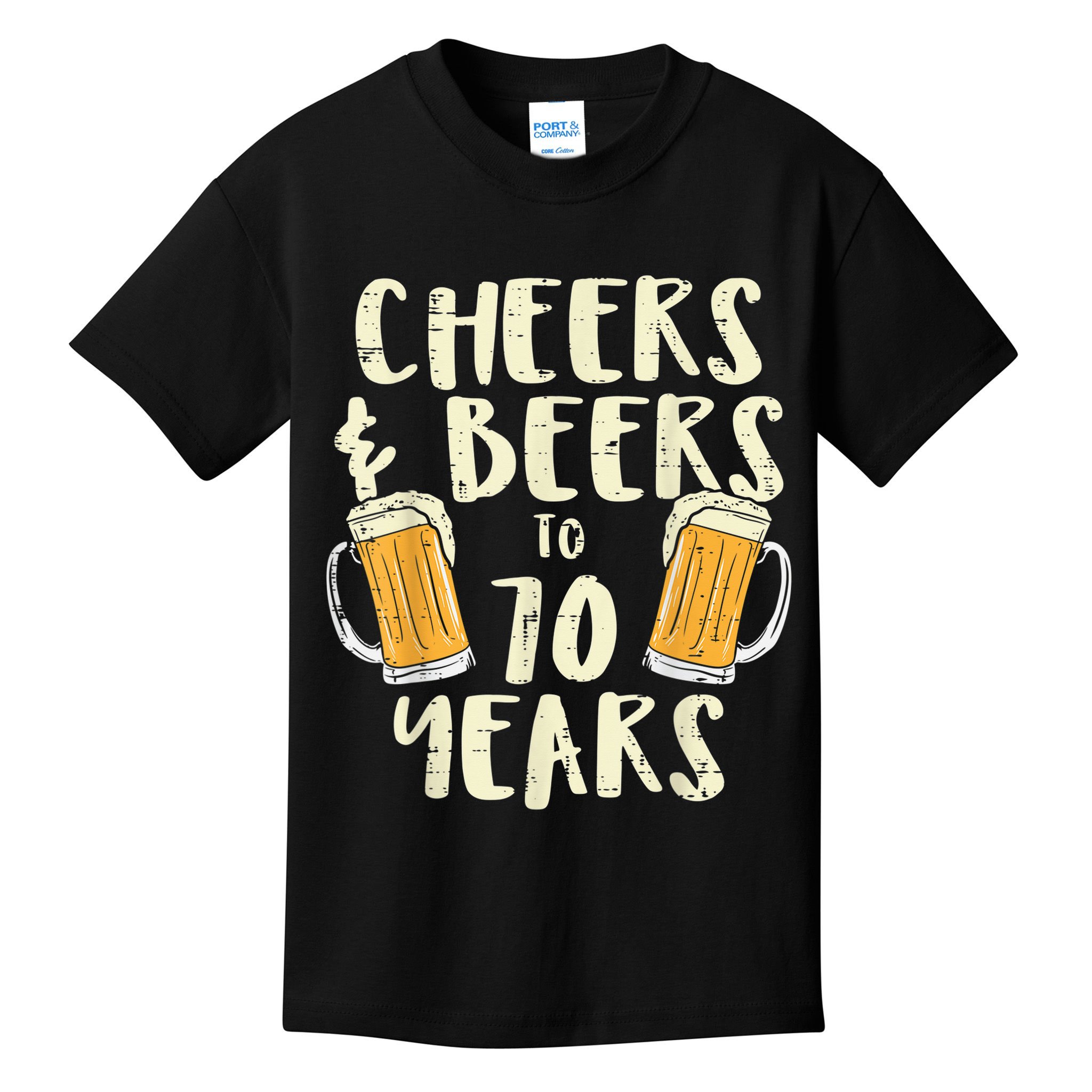  Cheers Beers 70 Years Old 70th Birthday Drinking Gift  Kids T-Shirt