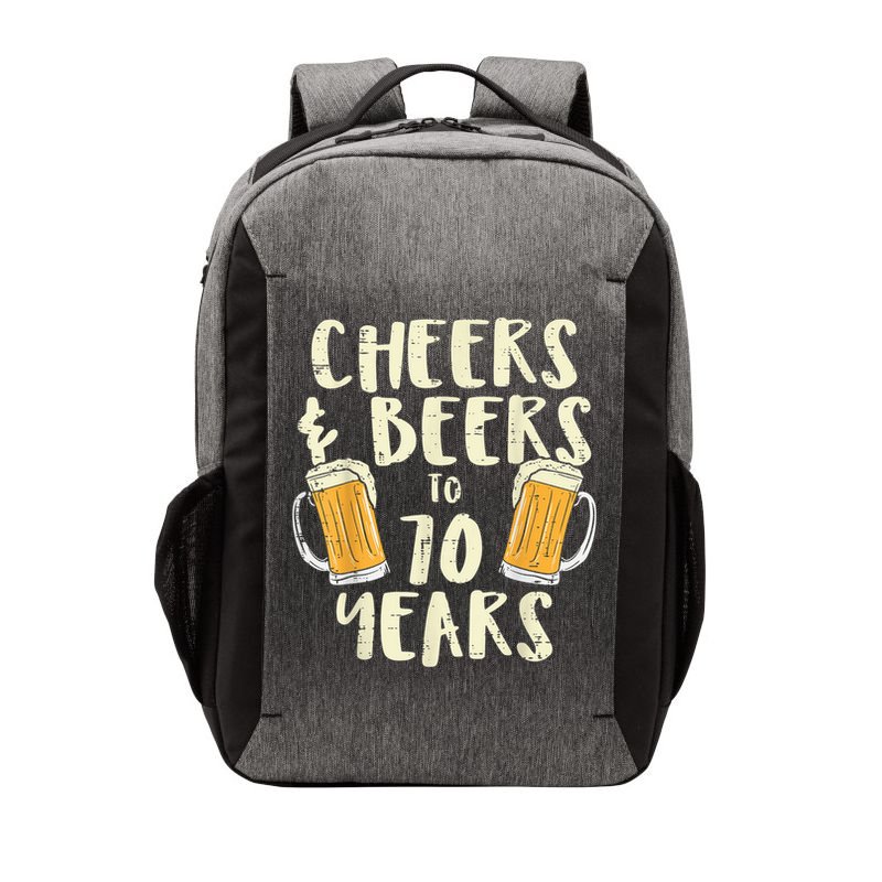 Cheers Beers 70 Years Old 70th Birthday Drinking Gift  Vector Backpack