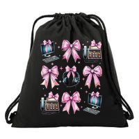 Coquette Bow 911 Dispatcher Operator Computer Telephone Drawstring Bag