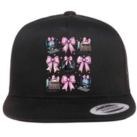 Coquette Bow 911 Dispatcher Operator Computer Telephone Flat Bill Trucker Hat