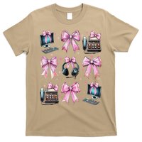 Coquette Bow 911 Dispatcher Operator Computer Telephone T-Shirt