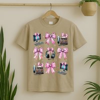Coquette Bow 911 Dispatcher Operator Computer Telephone T-Shirt