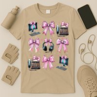Coquette Bow 911 Dispatcher Operator Computer Telephone T-Shirt