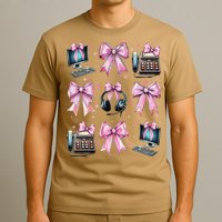 Coquette Bow 911 Dispatcher Operator Computer Telephone T-Shirt