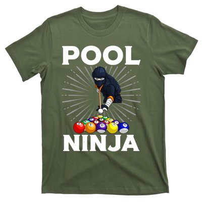 Cool Billiards Art For Pool Player Ninja Billiard T-Shirt