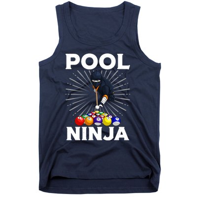 Cool Billiards Art For Pool Player Ninja Billiard Tank Top