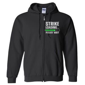 Cool Bowling Art Bowler Bowling Player Full Zip Hoodie