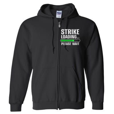 Cool Bowling Art Bowler Bowling Player Full Zip Hoodie