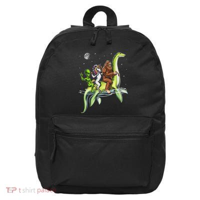 Cryptids Bigfoot Alien Unicorn Riding Loch Ness Monster 16 in Basic Backpack