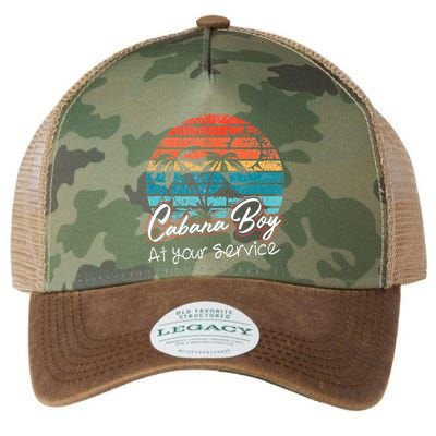 CABANA BOY AT YOUR SERVICE POOL PARTY BOY BARTENDER FUNNY Legacy Tie Dye Trucker Hat