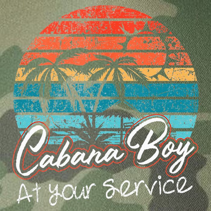 CABANA BOY AT YOUR SERVICE POOL PARTY BOY BARTENDER FUNNY Legacy Tie Dye Trucker Hat