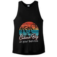 CABANA BOY AT YOUR SERVICE POOL PARTY BOY BARTENDER FUNNY Ladies PosiCharge Tri-Blend Wicking Tank