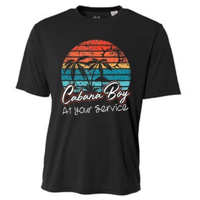 CABANA BOY AT YOUR SERVICE POOL PARTY BOY BARTENDER FUNNY Cooling Performance Crew T-Shirt