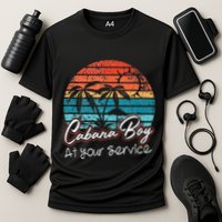 CABANA BOY AT YOUR SERVICE POOL PARTY BOY BARTENDER FUNNY Performance Shirt