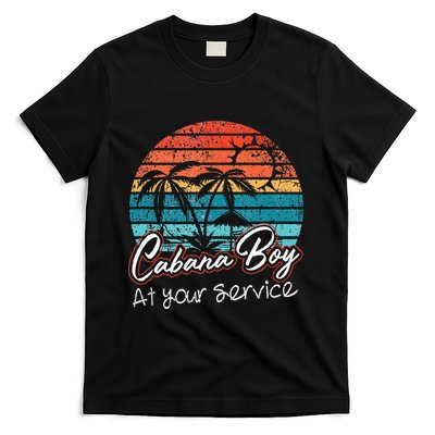 CABANA BOY AT YOUR SERVICE POOL PARTY BOY BARTENDER FUNNY T-Shirt