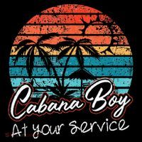 CABANA BOY AT YOUR SERVICE POOL PARTY BOY BARTENDER FUNNY T-Shirt