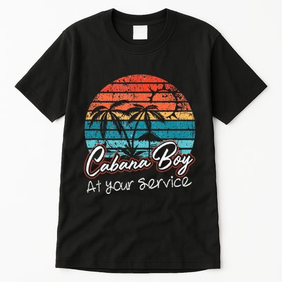 CABANA BOY AT YOUR SERVICE POOL PARTY BOY BARTENDER FUNNY Tall T-Shirt