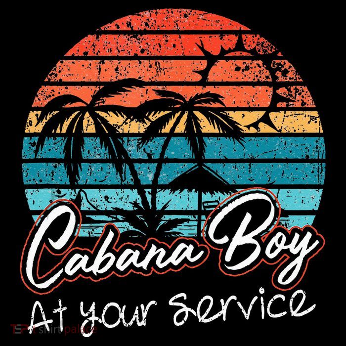 CABANA BOY AT YOUR SERVICE POOL PARTY BOY BARTENDER FUNNY Tall T-Shirt