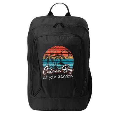CABANA BOY AT YOUR SERVICE POOL PARTY BOY BARTENDER FUNNY City Backpack