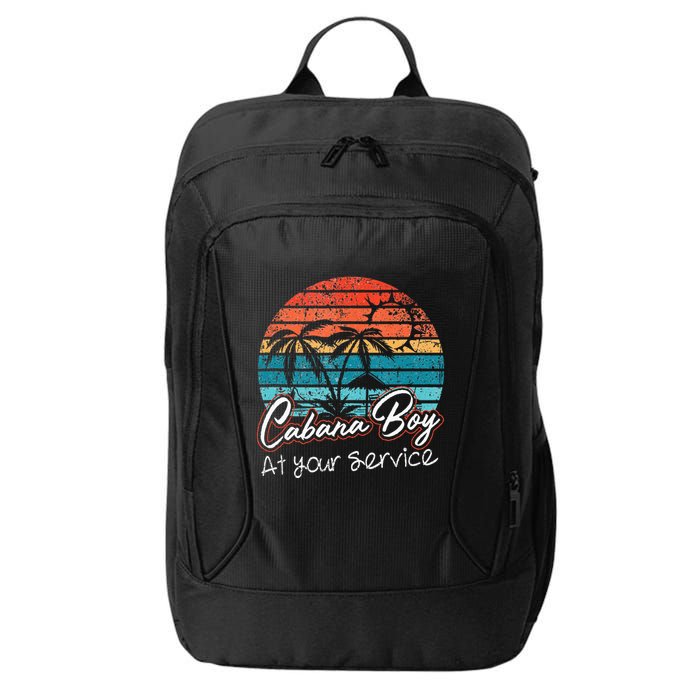 CABANA BOY AT YOUR SERVICE POOL PARTY BOY BARTENDER FUNNY City Backpack