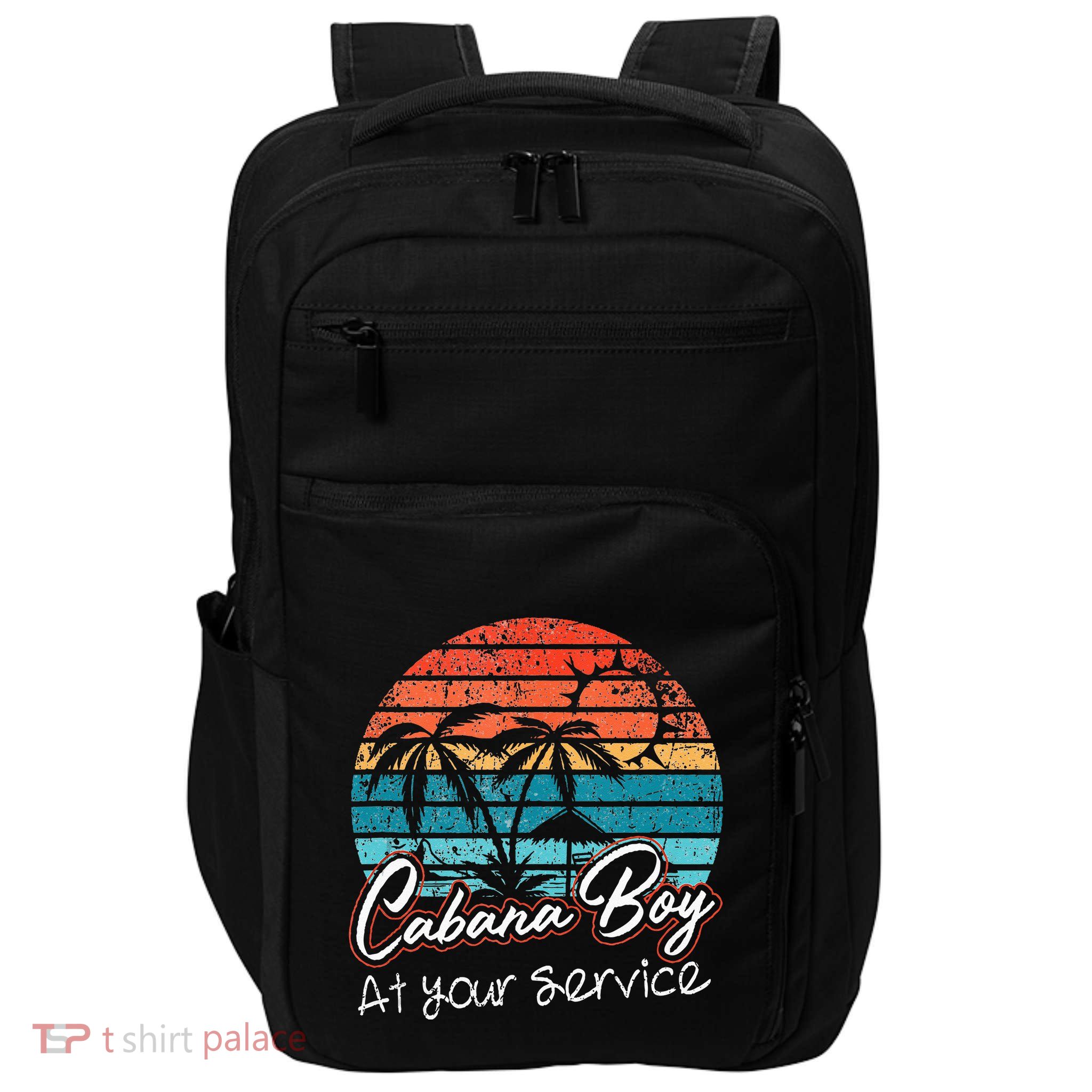 CABANA BOY AT YOUR SERVICE POOL PARTY BOY BARTENDER FUNNY Impact Tech Backpack