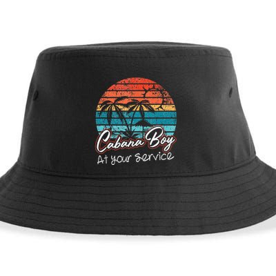 CABANA BOY AT YOUR SERVICE POOL PARTY BOY BARTENDER FUNNY Sustainable Bucket Hat