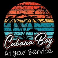 CABANA BOY AT YOUR SERVICE POOL PARTY BOY BARTENDER FUNNY Sustainable Bucket Hat