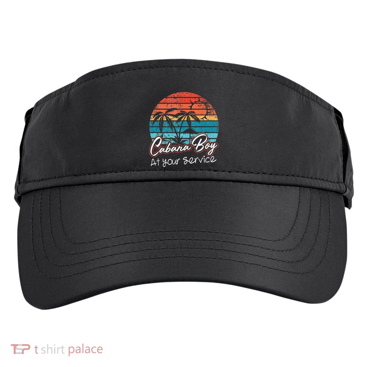 CABANA BOY AT YOUR SERVICE POOL PARTY BOY BARTENDER FUNNY Adult Drive Performance Visor
