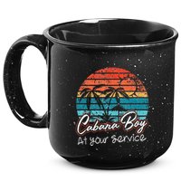 CABANA BOY AT YOUR SERVICE POOL PARTY BOY BARTENDER FUNNY 15oz Campfire Ceramic Mug