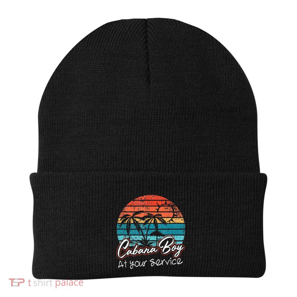 CABANA BOY AT YOUR SERVICE POOL PARTY BOY BARTENDER FUNNY Beanie