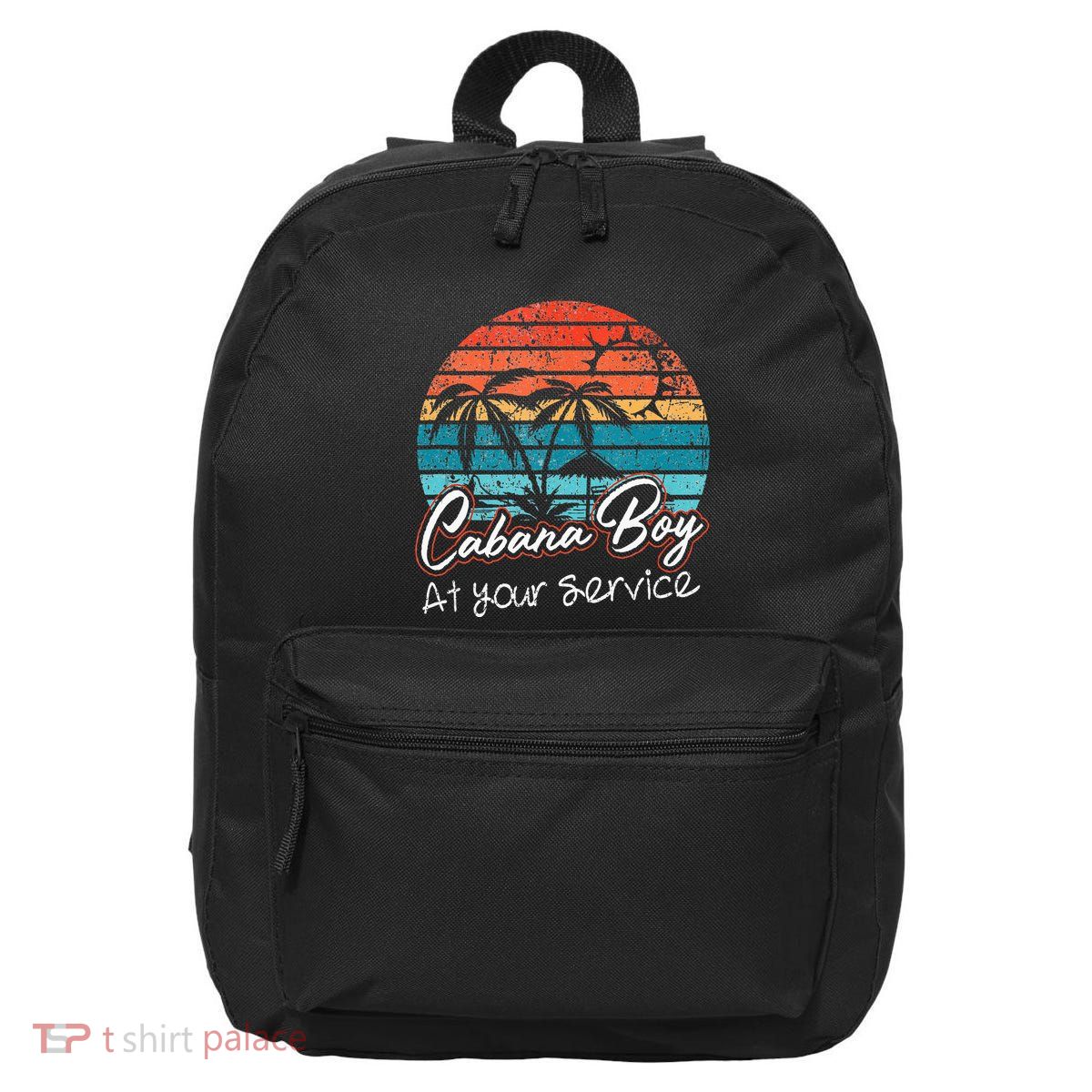CABANA BOY AT YOUR SERVICE POOL PARTY BOY BARTENDER FUNNY 16 in Basic Backpack