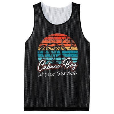 CABANA BOY AT YOUR SERVICE POOL PARTY BOY BARTENDER FUNNY Mesh Reversible Basketball Jersey Tank