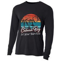 CABANA BOY AT YOUR SERVICE POOL PARTY BOY BARTENDER FUNNY Cooling Performance Long Sleeve Crew