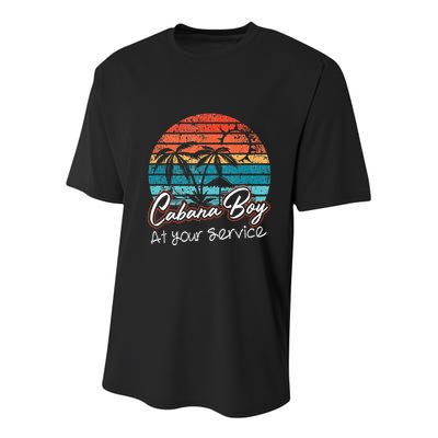 CABANA BOY AT YOUR SERVICE POOL PARTY BOY BARTENDER FUNNY Youth Performance Sprint T-Shirt