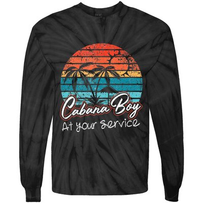 CABANA BOY AT YOUR SERVICE POOL PARTY BOY BARTENDER FUNNY Tie-Dye Long Sleeve Shirt