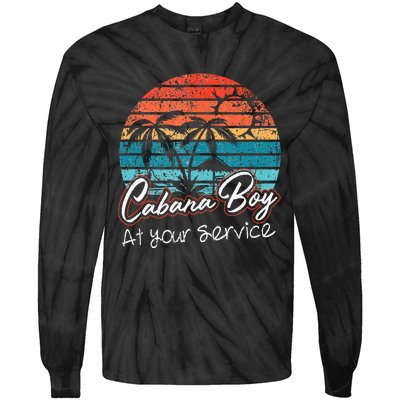 CABANA BOY AT YOUR SERVICE POOL PARTY BOY BARTENDER FUNNY Tie-Dye Long Sleeve Shirt