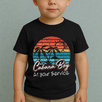 CABANA BOY AT YOUR SERVICE POOL PARTY BOY BARTENDER FUNNY Toddler T-Shirt