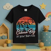 CABANA BOY AT YOUR SERVICE POOL PARTY BOY BARTENDER FUNNY Toddler T-Shirt