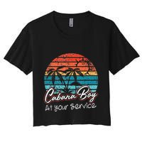 CABANA BOY AT YOUR SERVICE POOL PARTY BOY BARTENDER FUNNY Crop Top