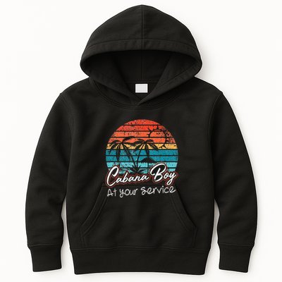 CABANA BOY AT YOUR SERVICE POOL PARTY BOY BARTENDER FUNNY Kids Hoodie