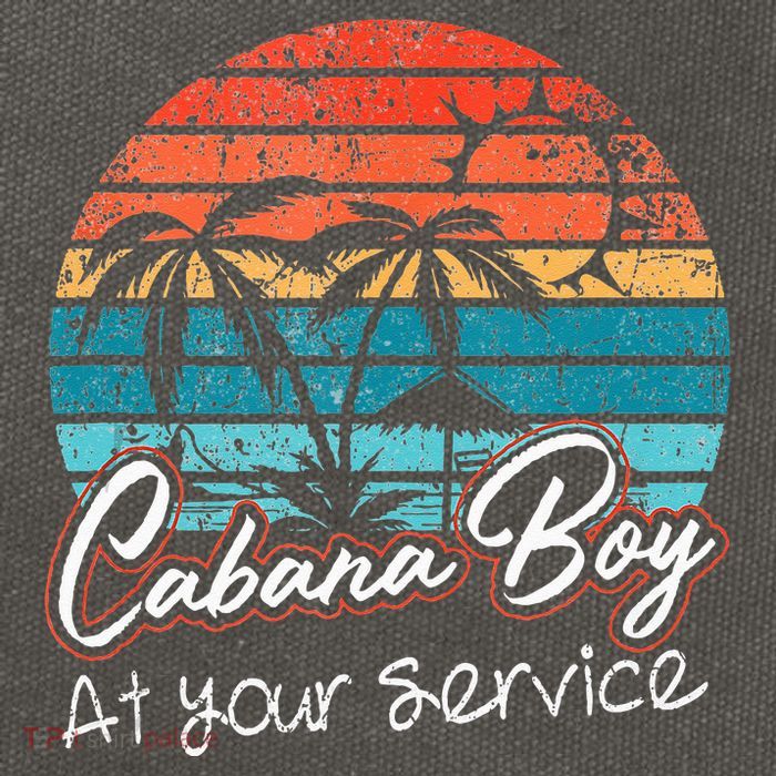 CABANA BOY AT YOUR SERVICE POOL PARTY BOY BARTENDER FUNNY Cotton Canvas Backpack