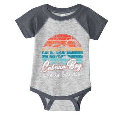 CABANA BOY AT YOUR SERVICE POOL PARTY BOY BARTENDER FUNNY Infant Baby Jersey Bodysuit