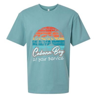 CABANA BOY AT YOUR SERVICE POOL PARTY BOY BARTENDER FUNNY Sueded Cloud Jersey T-Shirt