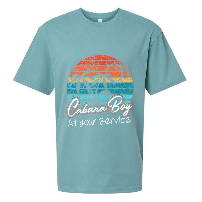 CABANA BOY AT YOUR SERVICE POOL PARTY BOY BARTENDER FUNNY Sueded Cloud Jersey T-Shirt