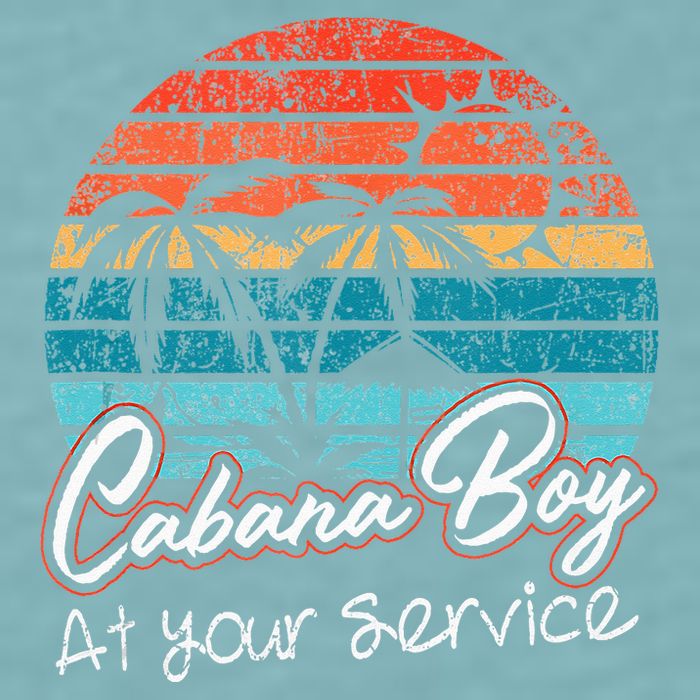 CABANA BOY AT YOUR SERVICE POOL PARTY BOY BARTENDER FUNNY Sueded Cloud Jersey T-Shirt