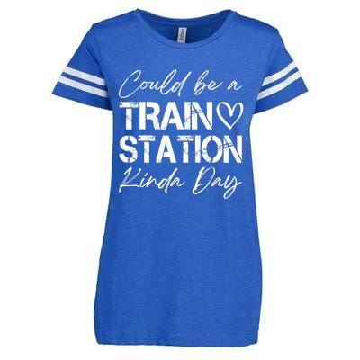 Could Be A Train Station Kinda Day Funny Clothing Enza Ladies Jersey Football T-Shirt