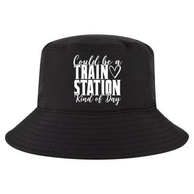 Could Be A Train Station Kind Of Day Cool Comfort Performance Bucket Hat