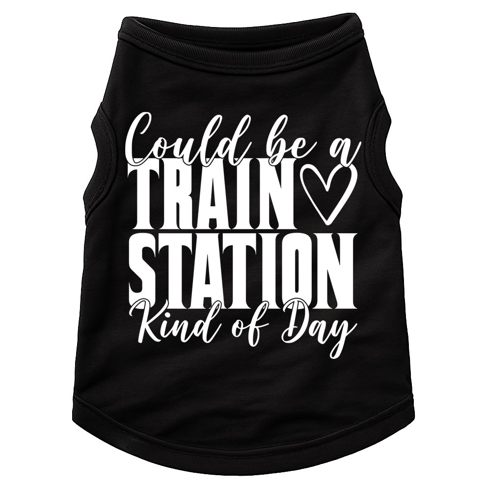 Could Be A Train Station Kind Of Day Doggie Tank